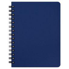 Тетрадь для записей OFFICE, А6, 96 л., клетка, пластиковая обложка, синяя