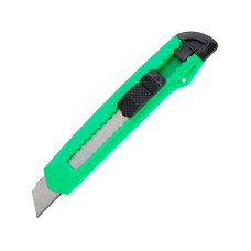 Нож канцелярский, 18 мм, зеленый
