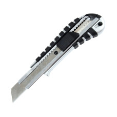 Нож канцелярский, метал. (Zn),рез.вставки, 18 мм