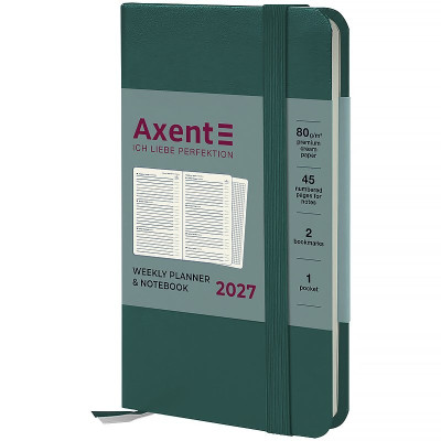 Еженедельник 2027 Pocket Strong, 90*150, малахитовый