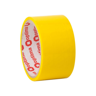 Стрічка клейка пакувальна 48мм х 30м Optima, жовта - O45304-05