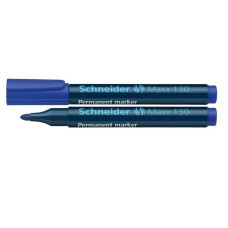 Маркер перманентний 1-3мм Schneider 130 синій кулевидний 113003 10шт/уп