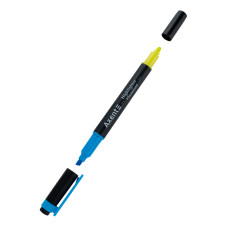 Маркер Highlighter Dual 2534-A, 2-4 мм клиноп. голуб+желт.