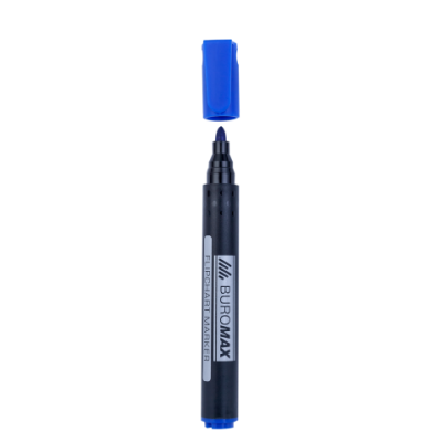 Маркер для флипчартов, синий, 2 мм, водная основа - BM.8810-02 Buromax