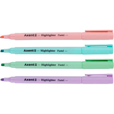 Маркер Highlighter Pastel 2533-A, 2-4 мм кл, набор из 4х цв - 2533-40-A Axent