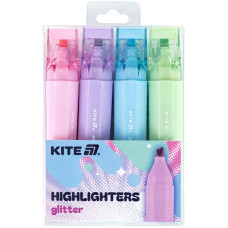Маркер Highlighter, Kite Creative Glitter, набор 4-х