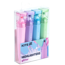Маркер Highlighter, Kite Creative Glitter, набор 4-х