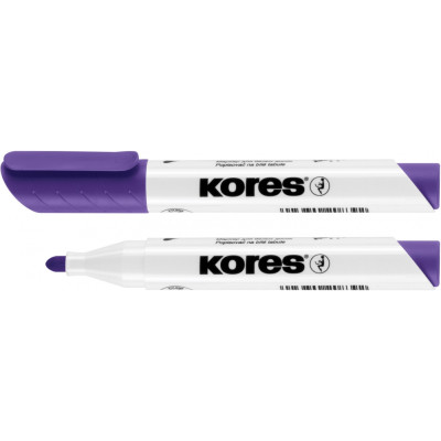 Маркер для белых досок KORES 2-3 мм, фиолетовый