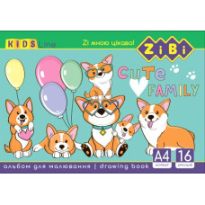 Альбом для малювання, А4, 16 аркушів, 120 г/м2, на скобі, KIDS Line