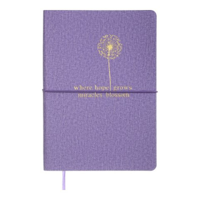 Блокнот деловой NICE, А5, 96 л., клетка, фиолетовый, иск.кожа BM.295115-07