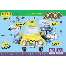 Альбом для малювання, А4, 16 аркушів, 120 г/м2, на скобі, KIDS Line