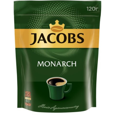 Кофе растворимый Jacobs Monarch, 120г , пакет prpj.90946