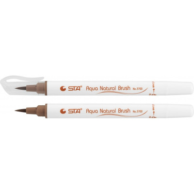 Маркер-пензлик акварельний STA 3700 AQUA NATURAL BRUSH 3700, горіховий - STA3700-49 STA