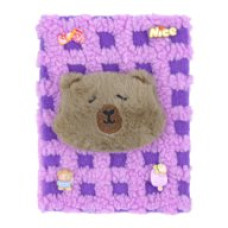 Блокнот плюшевий CAPYBARA 18, А5, 80 арк., клітинка, асорті, KIDS Line