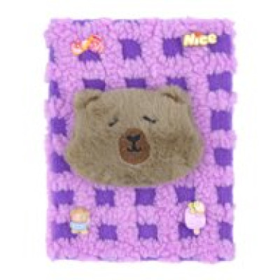 Блокнот плюшевий CAPYBARA 18, А5, 80 арк., клітинка, асорті, KIDS Line