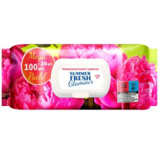 Серветки вологі універсальні, Glamour, 120шт., Summer Fresh