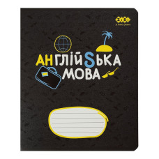 Зошит учнівський шкільний BLACK, 36арк., клітинка, англійська, KIDS LINE