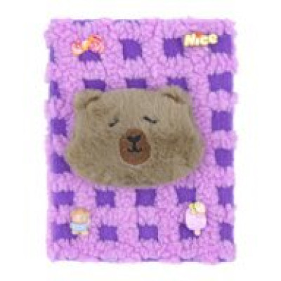 Блокнот плюшевий CAPYBARA 18, А5, 80 арк., клітинка, асорті, KIDS Line