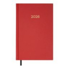 Щоденник датов. 2026 SIMPLE, A5, червоний, бумвініл