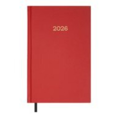 Щоденник дат. 2026 SIMPLE, A5, червоний, бумвініл BM.21166-05