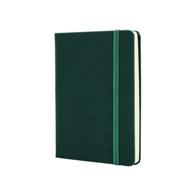 Деловая записная книжка SQUARE, А6, твердая обложка, резинка, кремовый блок линия, зеленый O20386-04