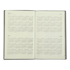 Щотижневик датов. 2024 IDEAL, A5, коричневий, штуч. шкіра