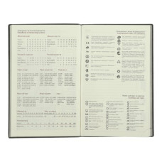 Щотижневик датов. 2024 IDEAL, A5, коричневий, штуч. шкіра