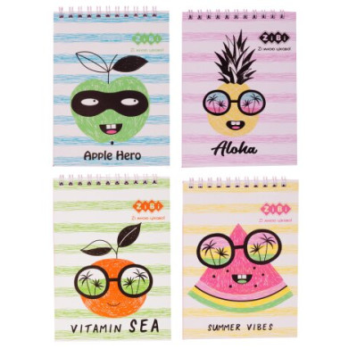 Блокнот на пружині зверху WOW TRENDY, А6, 40 арк., карт.обкл., KIDS Line - ZB.12156 ZiBi
