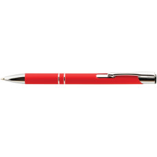 Ручка шариковая металлическая Economix promo SOFT. Корпус красный, пишет синим