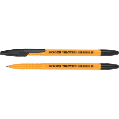 Ручка кулькова ECONOMIX YELLOW PEN 0,5 мм. Корпус жовтий, пише чорним - E10187-01 Economix