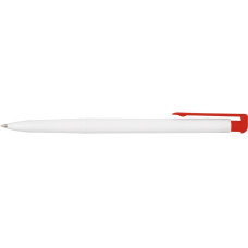 Ручка шариковая Economix promo HAVANA. Корпус бело-красный, пишет синим