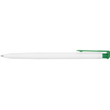 Ручка шариковая Economix promo HAVANA. Корпус бело-зеленый, пишет синим