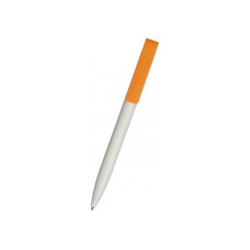 Ручка кулькова ECONOMIX PROMO MIAMI. Корпус біло-помаранчовий, пише синім
