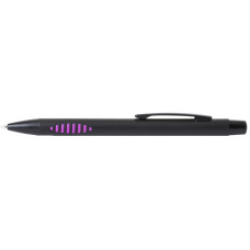 Ручка шариковая металлическая ECONOMIX ISLAND. Корпус черно-фиолетовый, пишет синим