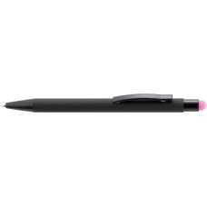 Ручка шариковая металлическая Economix promo CHOICE. Корпус черно-розовый, пишет синим