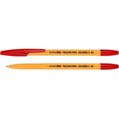 Ручка шариковая ECONOMIX YELLOW PEN красный