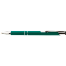 Ручка шариковая металлическая Economix promo SOFT. Корпус зеленый, пишет синим