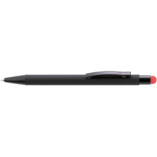Ручка шариковая металлическая Economix promo CHOICE. Корпус черно-красный, пишет синим