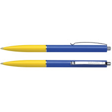 Ручка шариковая Schneider К15 корпус желто-синий, пишет синим