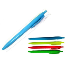 Ручка масляная автоматическая Hiper Soft-touch НА-170 синяя корпус ассорти 50шт/уп