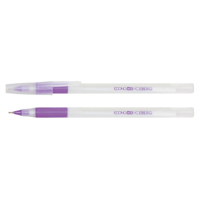 Ручка масляна ECONOMIX ICEBERG 0,7 мм, пише фіолетовим - E10197-12 Economix