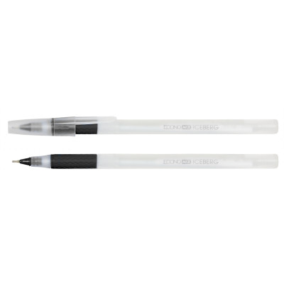 Ручка масляна ECONOMIX ICEBERG 0,7 мм, пише чорним - E10197-01 Economix