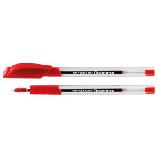 Ручка масляная OPTIMA TRIPLEX GRIP 0,7 мм, красная
