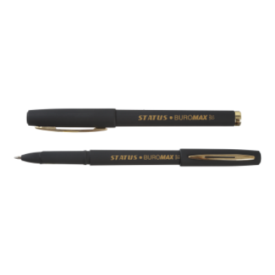 Ручка гелева Rouber Touch, 1.0мм, чорні чорнила - BM.8337-02 Buromax