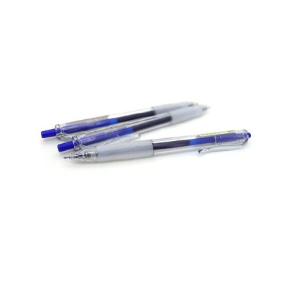 Гелева ручка TG31072-0.5 прозорий грип синя 0,5 мм - 610865