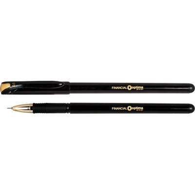 Ручка гелева OPTIMA FINANTIAL 0,5 мм, пише чорним - O15637-01