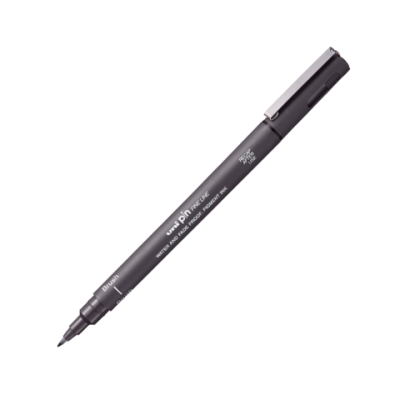 Лайнер браш Uni PIN Brush FINE LINE, темно-сірий