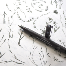 Лайнер браш Uni PIN Brush FINE LINE, темно-сірий