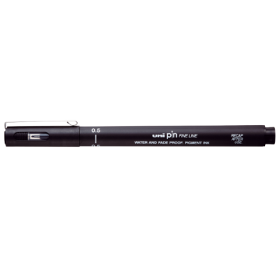 Лайнер uni PiN 0.5мм fine line, чорний - PIN05-200.Black UNI