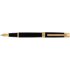 Ручка перова Toledo, чорна з золотистим